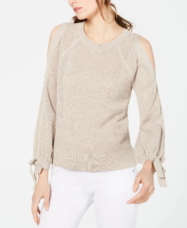 Metallic Split Sleeve Sweater Bright Pastel Dark