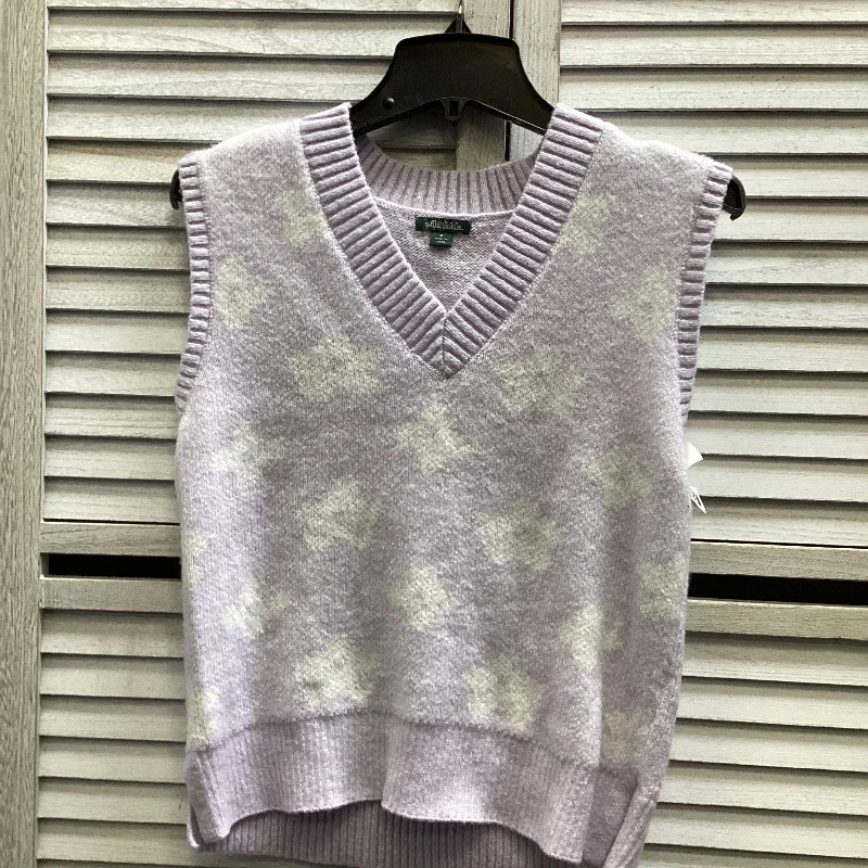 Vest Sweater By Wild Fable In Purple, Size: M Spandex Blend Rayon Blend Denim Blend