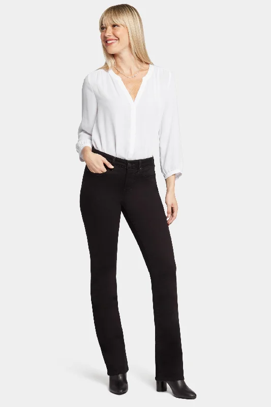 Barbara Bootcut Jeans - Black Cozy Tencel Blend Denim Jeans