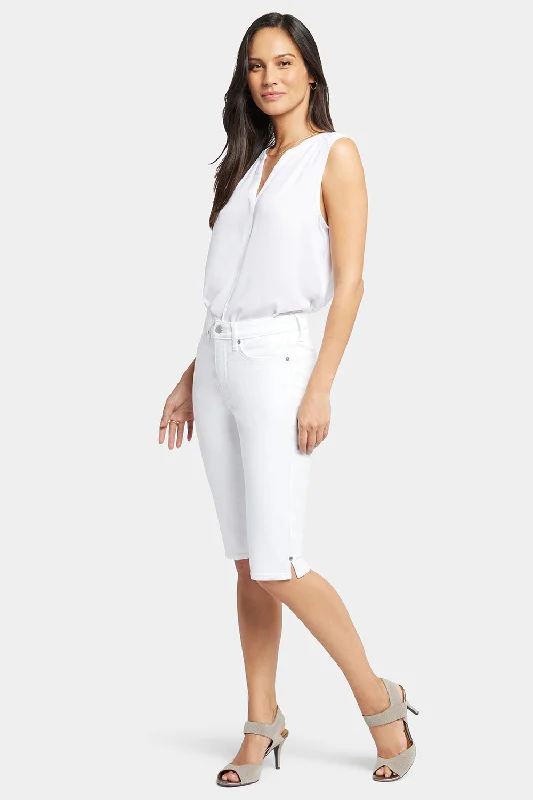 Sophie Bike Capri Jeans - Optic White Casual Loose Fit Jeans