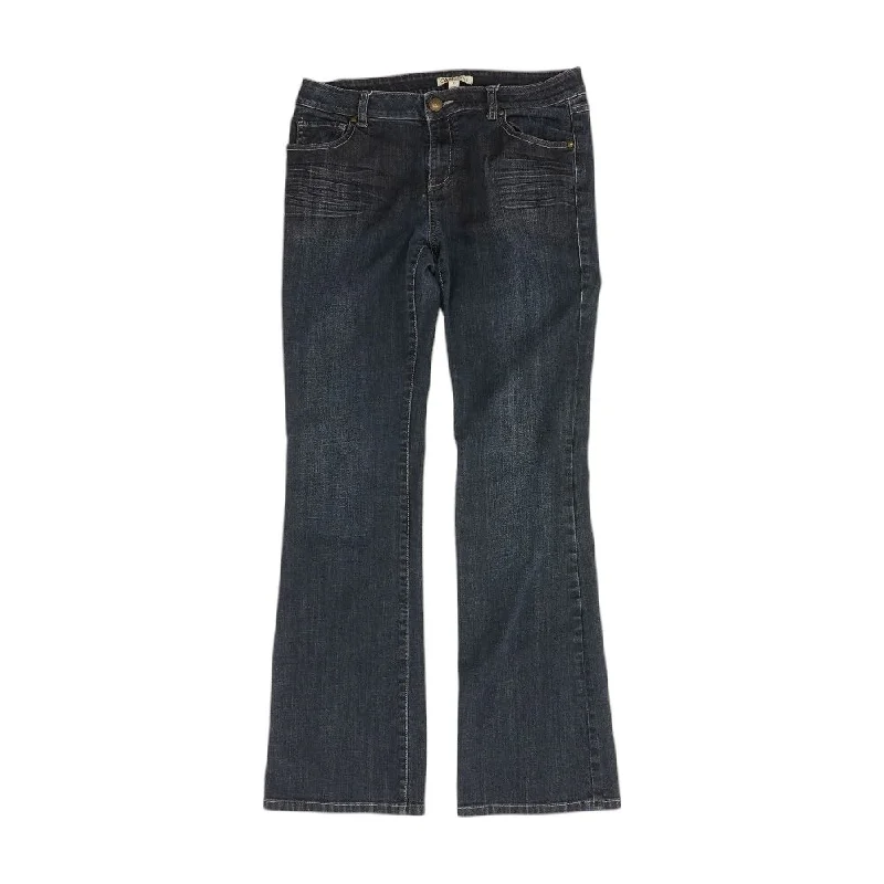 Blue Solid Mid Rise Straight Leg Jeans Trendy Acid Wash Skinny Jeans
