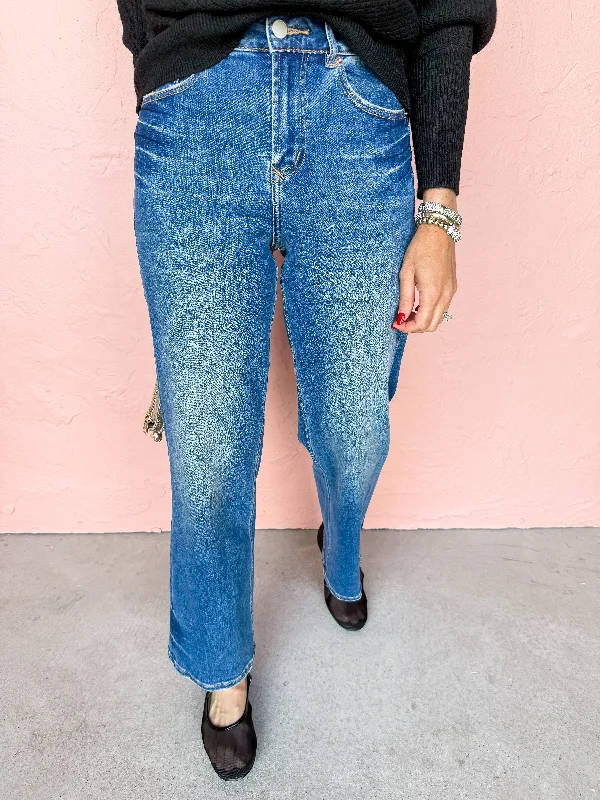 [Dear John] Holly High Rise Straight Jeans-Badminton Fashionable Slouchy Fit Jeans