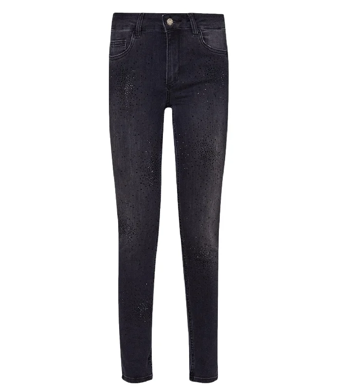 Liu Jo jeans nero donna B. Up Monroe Elegant Wide-Leg Jeans