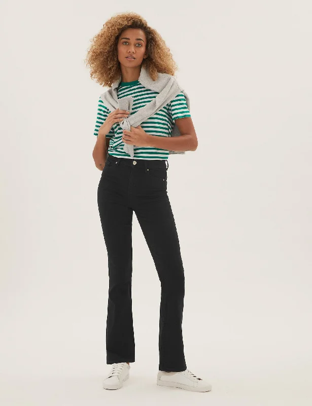 Eva Bootcut Jeans Trendy Patchwork Denim Jeans