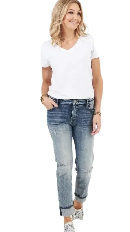 Frankie Alter Ego BF Jeans Trendy Low-Rise Bootcut Jeans
