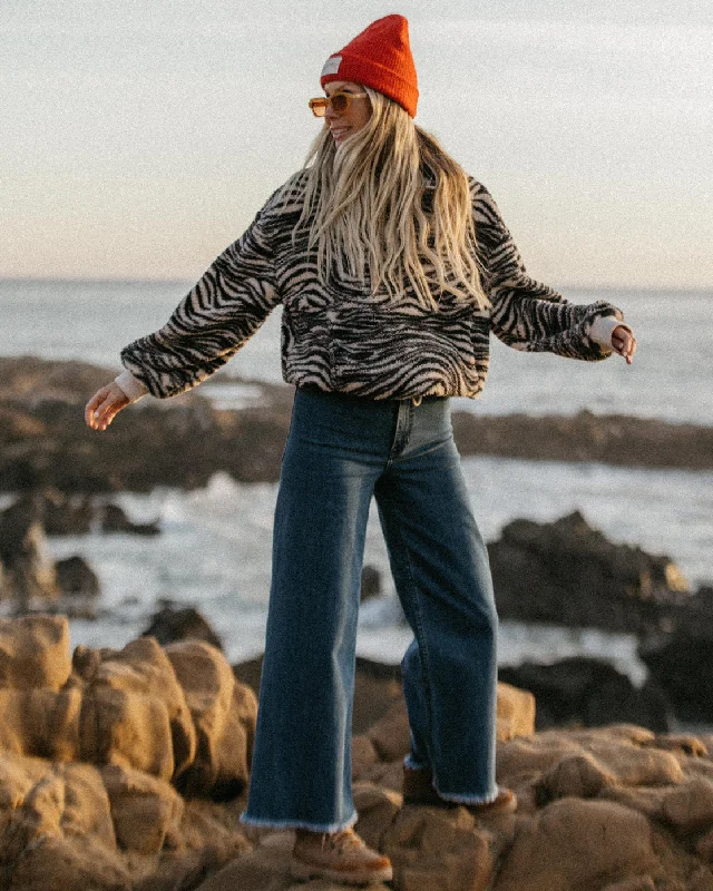 Free Fall Indigo Wide-Leg Jeans - Dark Haze Cozy Relaxed Fit Jeans