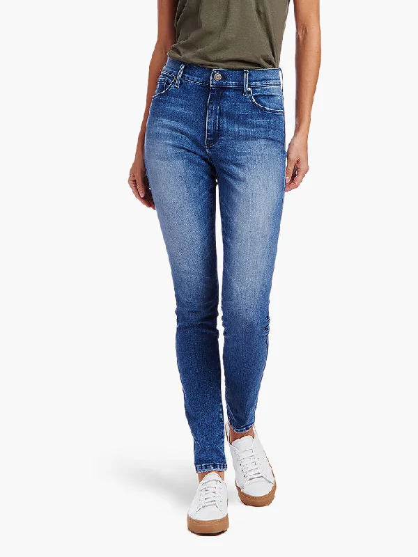 High Rise Skinny Moore Jeans Fashionable Vintage Wash Jeans