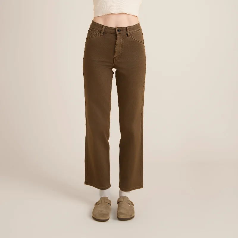 HWY 395 Jeans - Dark Brown Comfortable Low-Rise Jeans