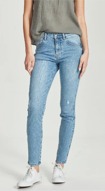 JunkfoodJeans Petra Tall Jean - Blue Trendy Skinny High-Waist Jeans