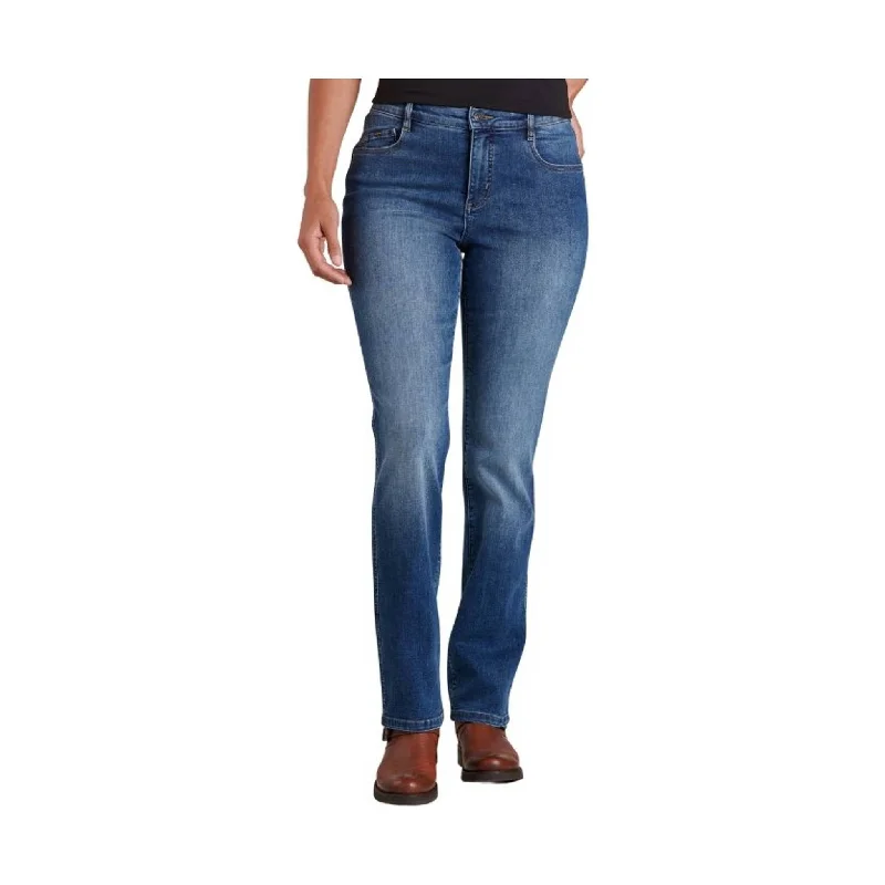 Kuhl Women's 9 Inch Kontour Flex Denim Jeans - Vintage Blue - ONLINE STORE CREDIT/EXCHANGE ONLY Fashionable Raw Hemmed Jeans