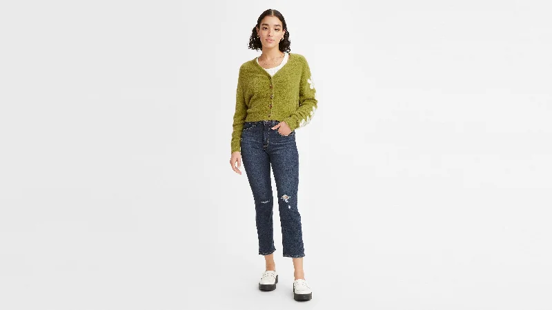 Levi's® Women's 724 High-Rise Straight Cropped Jeans Chic Ripped Jeans