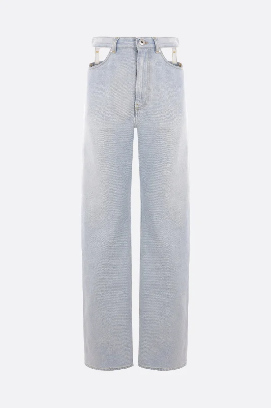 wide-leg denim jeans Classic Slim Fit Jeans