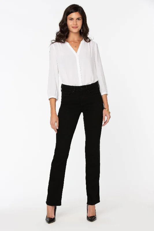 Marilyn Straight Jeans - Black Stylish Plus Size Denim Jeans