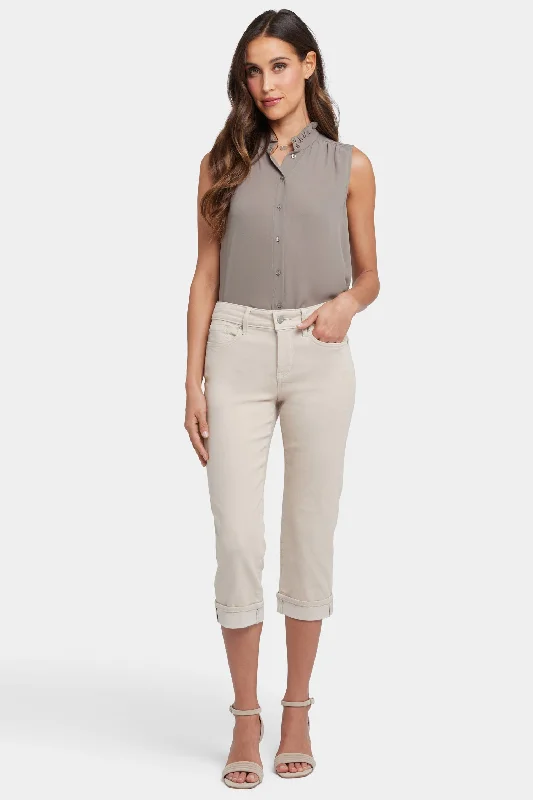 Marilyn Straight Crop Jeans - Feather Comfortable Stretch Fit Jeans