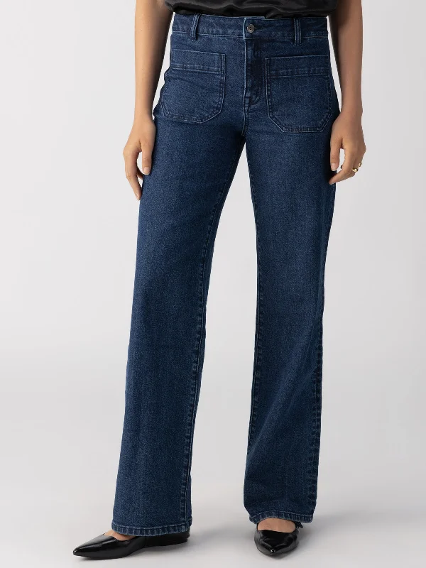 Marine Full Length Standard Rise Jeans Aspen Stylish Bootcut Denim Jeans
