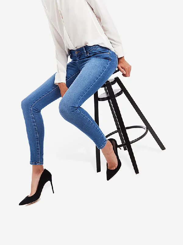 Mid Rise Skinny Beekman Jeans Casual Light Wash Jeans