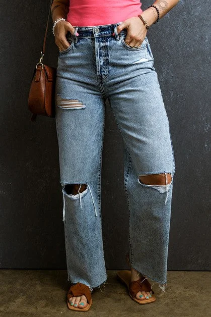 PRICKLE & POLLY ZAC JEANS Chic Faded Blue Jeans