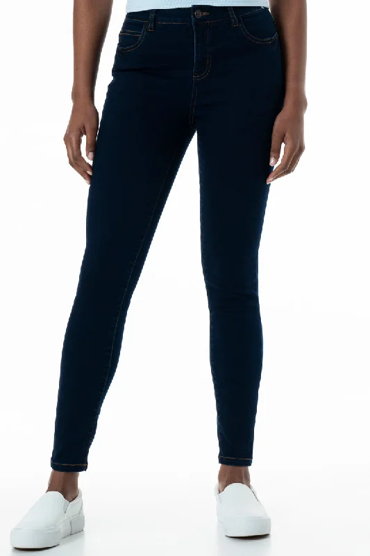 Rf01 Mid Rise Skinny Jeans _ 151004 _ Dark Wash Stylish High-Rise Mom Jeans