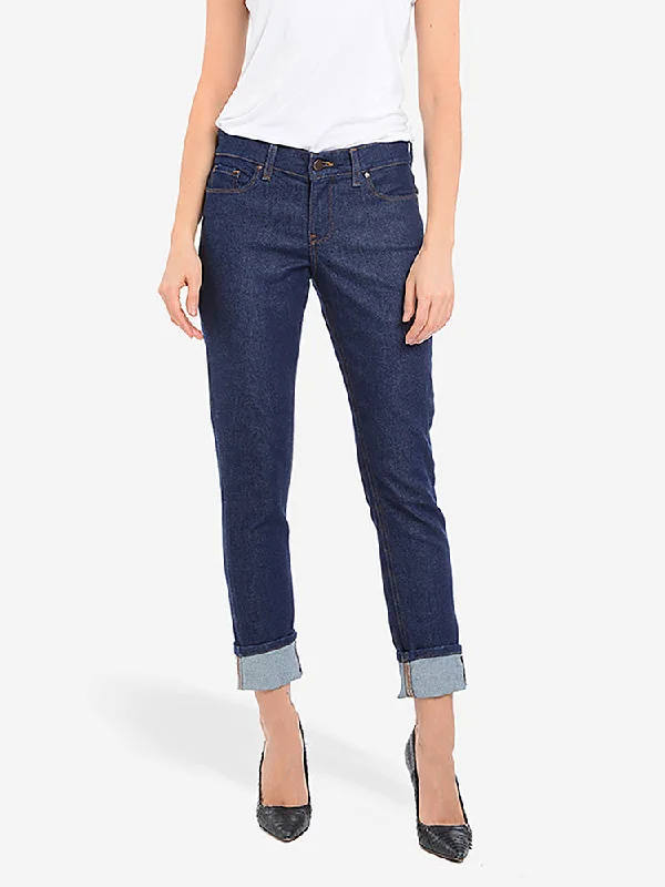 Slim Straight Laight Jeans Fashionable Cropped Denim Jeans