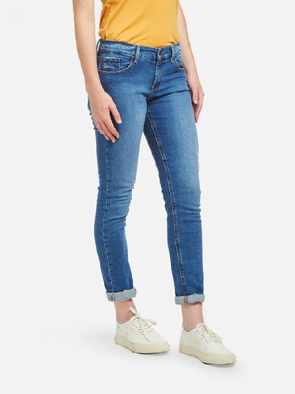 Slim Straight Ridge Jeans Casual Distressed Skinny Jeans