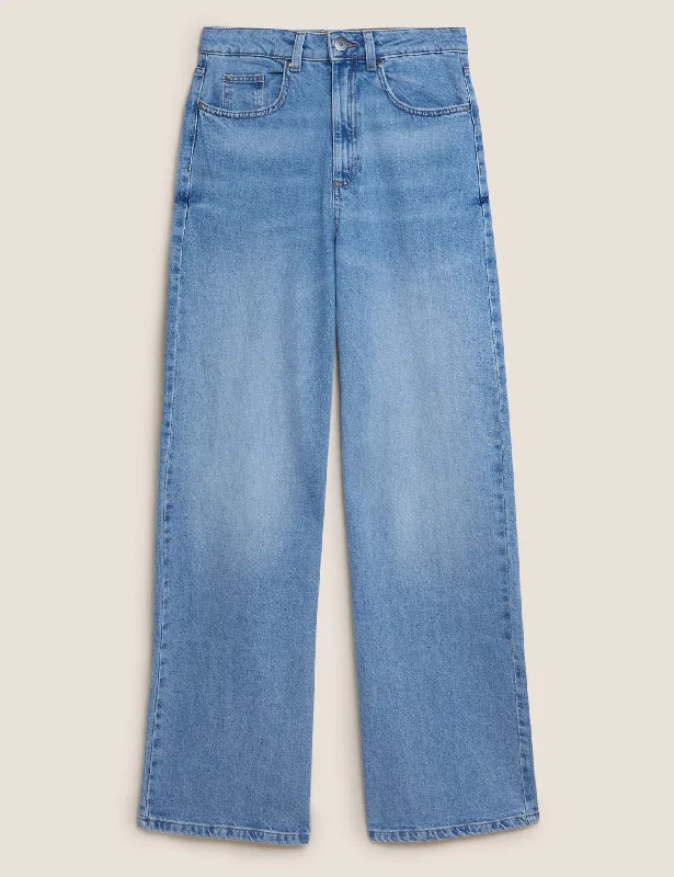 The Wide-Leg Jeans Comfortable Dark Wash Jeans