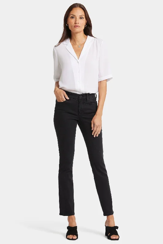 Waist-Match™ Sheri Slim Jeans - Vintage Black Fashionable Raw Hemmed Jeans