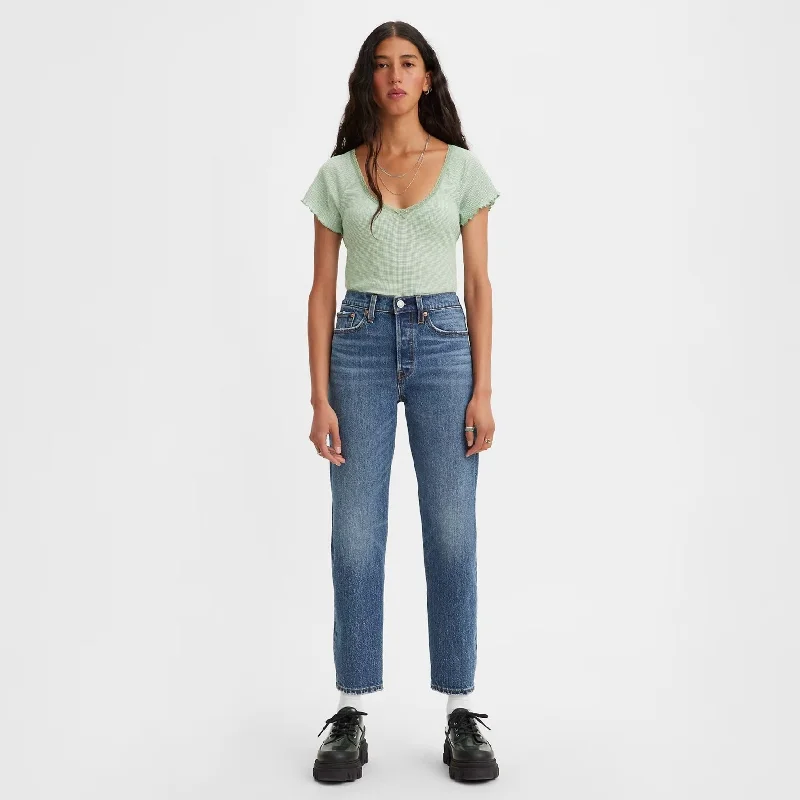Wedgie Fit Straight Jeans (Unstoppable Wear) Fashionable White Denim Jeans