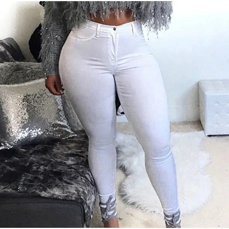 Women's Casual High Waist Bodycon High Stretch Skinny Jeans Comfortable Straight-Legged Denim Women's Casual High Waist Bodycon High Stretch Skinny Jeans Comfortable Straight-Legged Denim