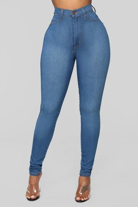 Women's High Waist Skinny Jeans Trendy Cut-Off Denim Shorts