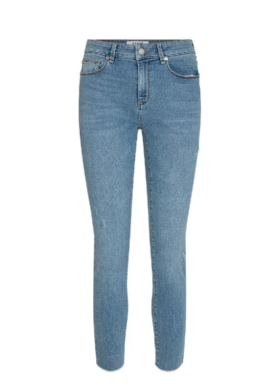 Alexa Jeans Wash Bright Cool - Denim Blue Fashionable Relaxed Fit Denim