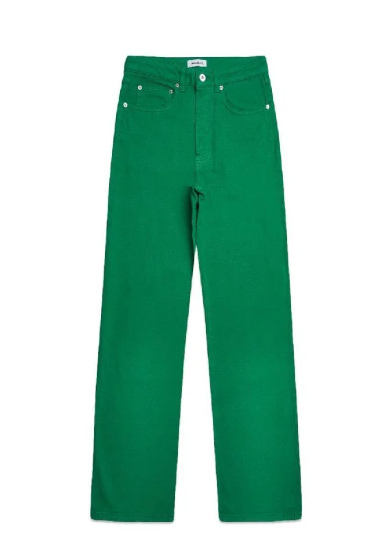 Maria Color Jeans - Green Fashionable Vintage Wash Jeans