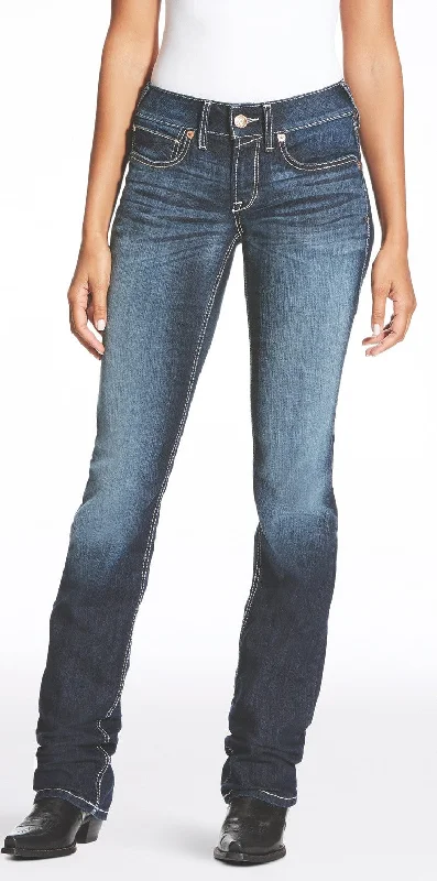 Ariat® Women's REAL Ella Slim Performance Stretch Denim Jeans Comfortable Zip-Fly Denim Jeans