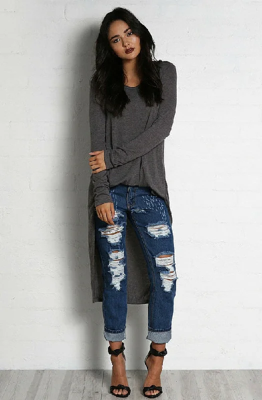 Breakdown Boyfriend Jeans Chic Ripped Jeans