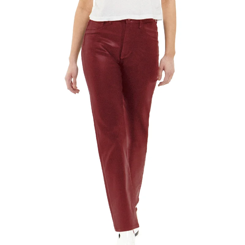 Articles of Society | The Haute Look Coated Red Jeans Trendy Skinny High-Waist Jeans