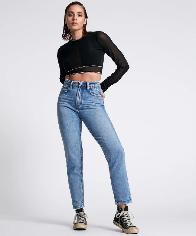 Berlin Blue Legend High Waist Mom Jeans - One Teaspoon Fashionable Frayed Hem Denim