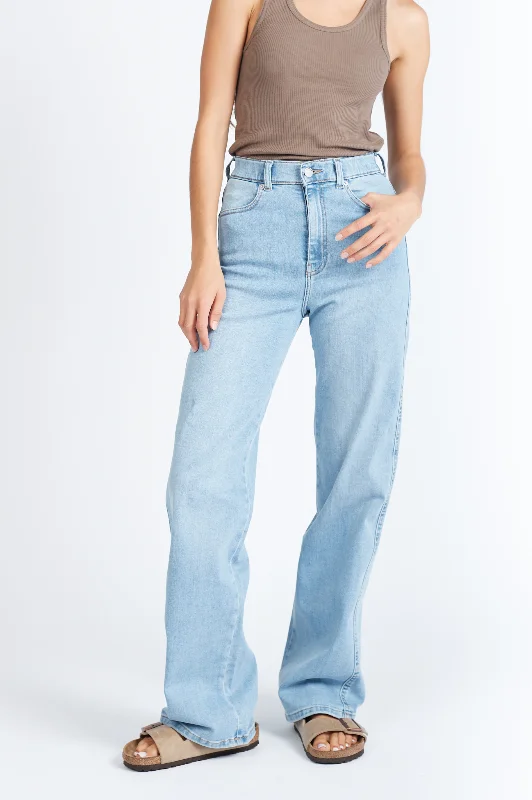 Moxy Straight Jeans - Pyke Light Blue Stylish High-Waist Skinny Denim