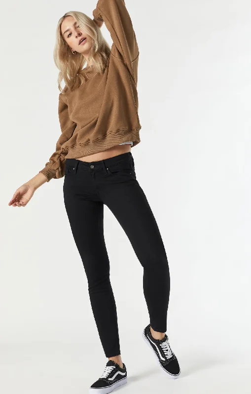 SERENA SUPER SKINNY JEANS IN JET BLACK Stylish Slim Fit Denim