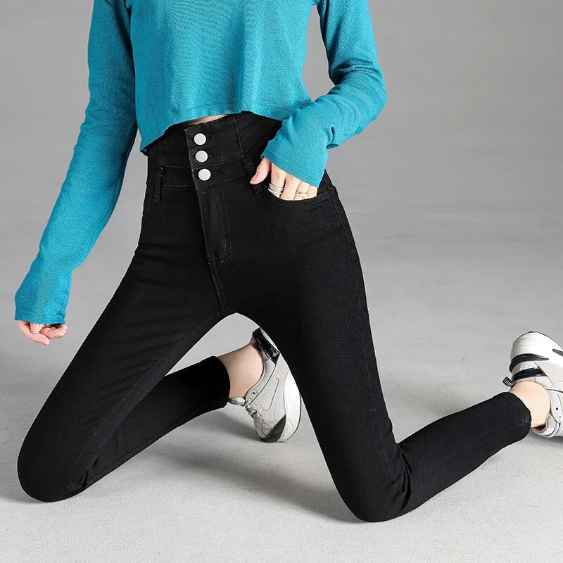 Vintage Stretch Skinny Jeans Fashionable Straight Fit Denim